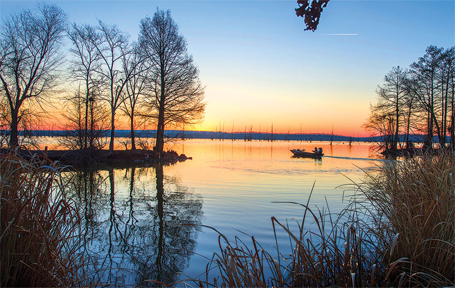 Sunset on the water